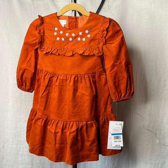 Bonnie Baby Other - Bonnie baby Bonnie Jean Co. prairie dress corduroy button back elastic cuff